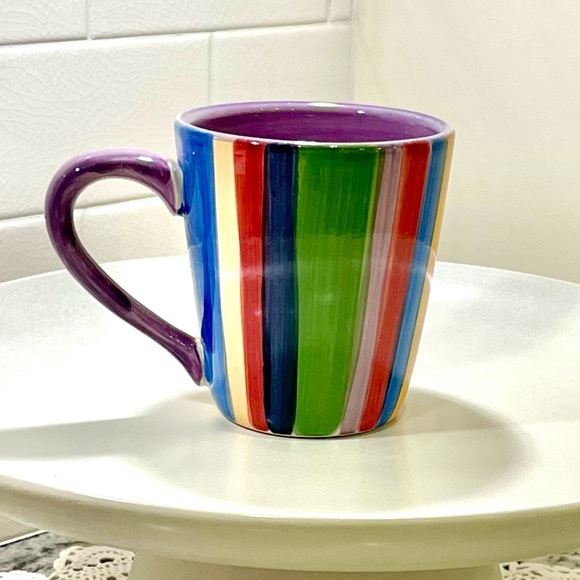 Tabletops Unlimited Kitchen Tabletops Barcelona Stripe Hand Painted